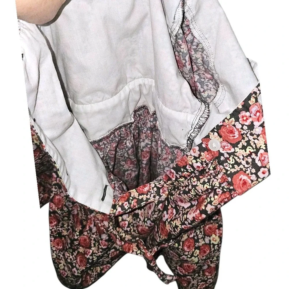 Bonnie Jean Ditzy Floral Smocked Lace Collar Long Sleeve Dress Size 5‎